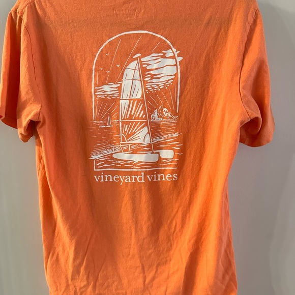 Vineyard Vines Men Small Orange Boat Shirt - Picture 2 of 4